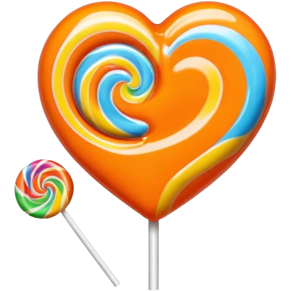 orange heart with lollipops emoji