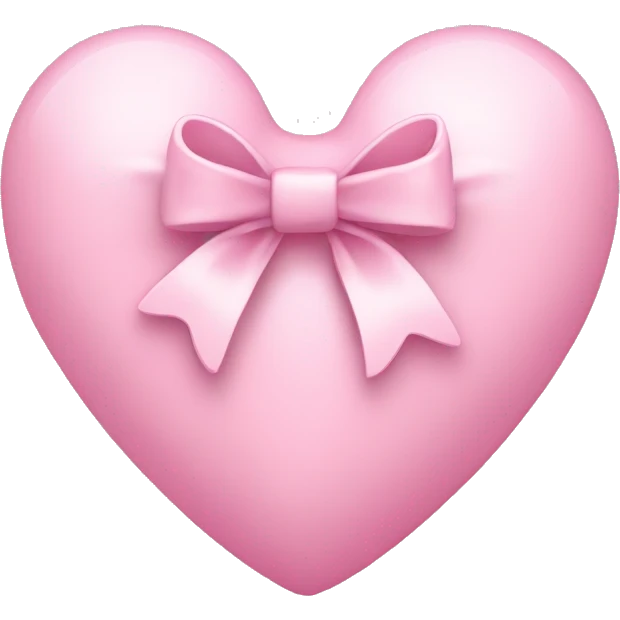 Light pink heart with bow emoji