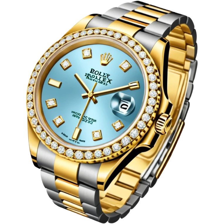 rolex wysadzany cały diamentami emoji