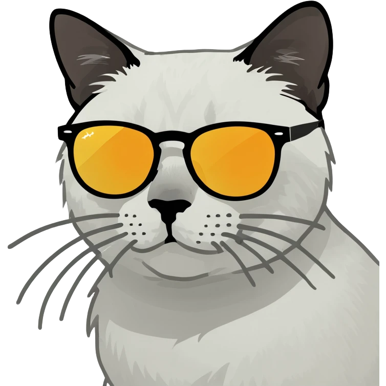 Cat with sunglasses emoji