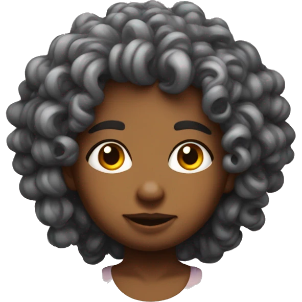 neonato con capelli ricci emoji
