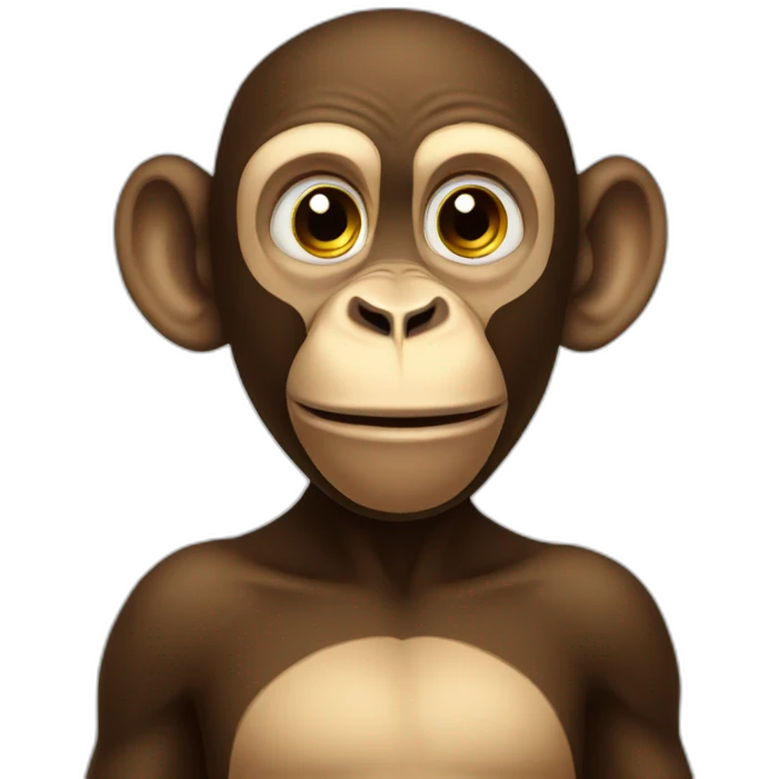 Big headed monkey emoji