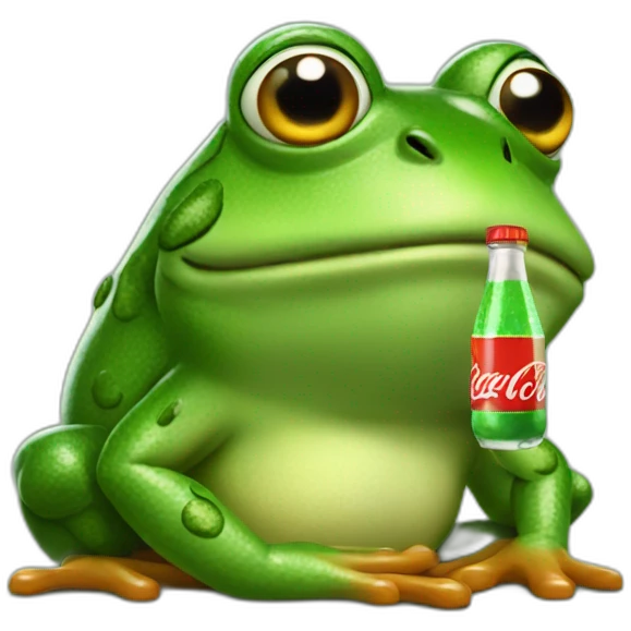mr frog drinking coke emoji