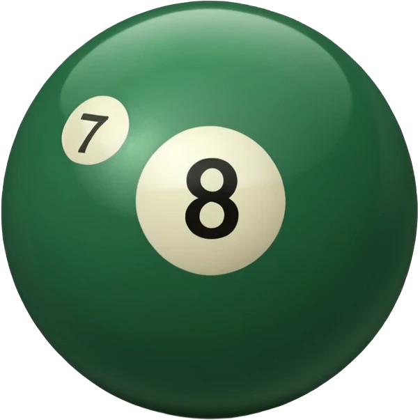 green billiard ball 7 number  emoji