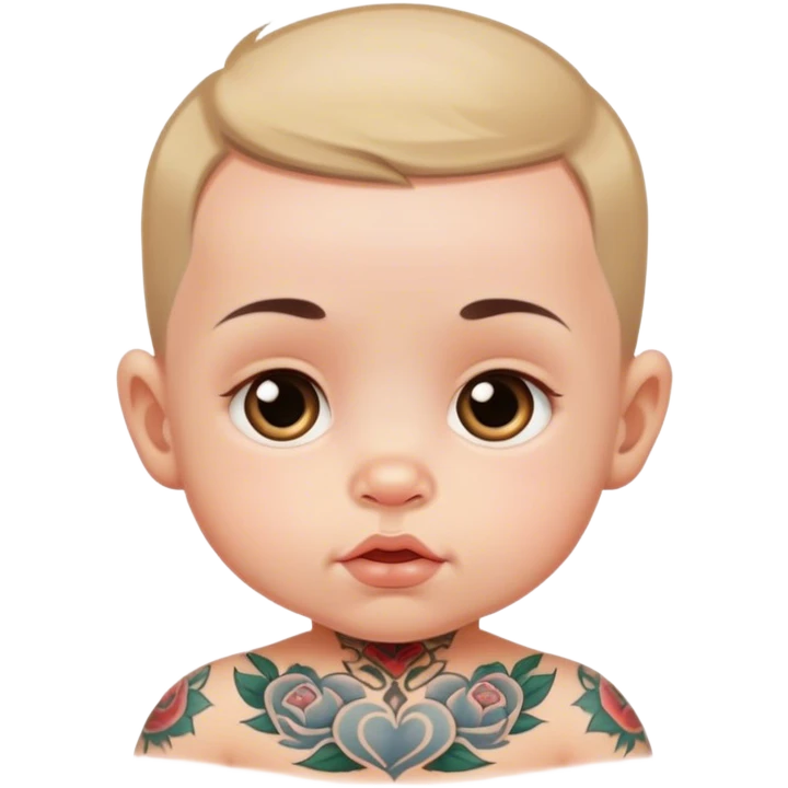 Baby with tattoos emoji
