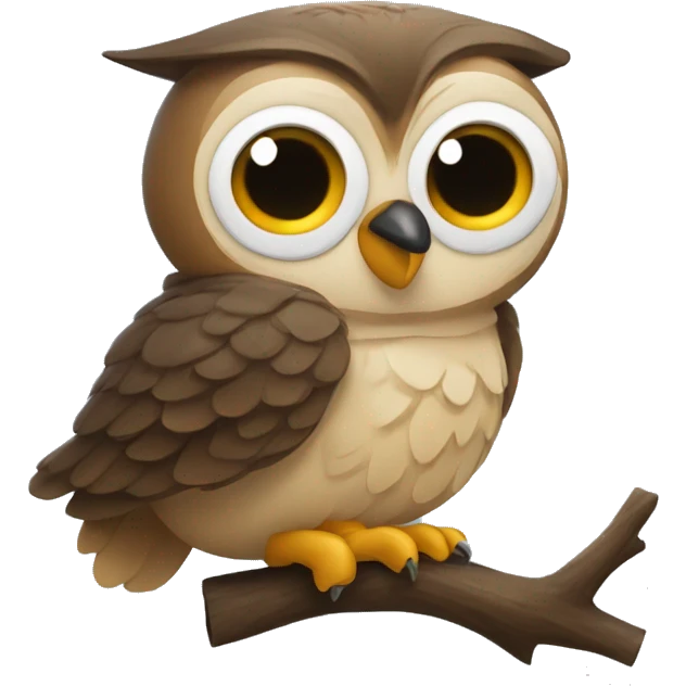 An owl saying the word “who?” emoji