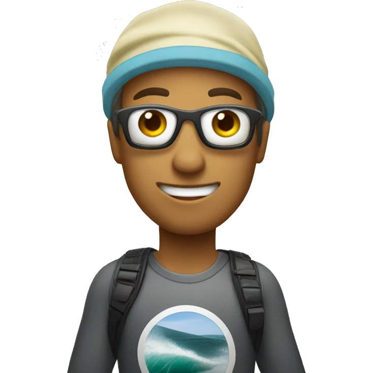 a photographer surfer emoji