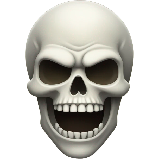 Scary skull emoji