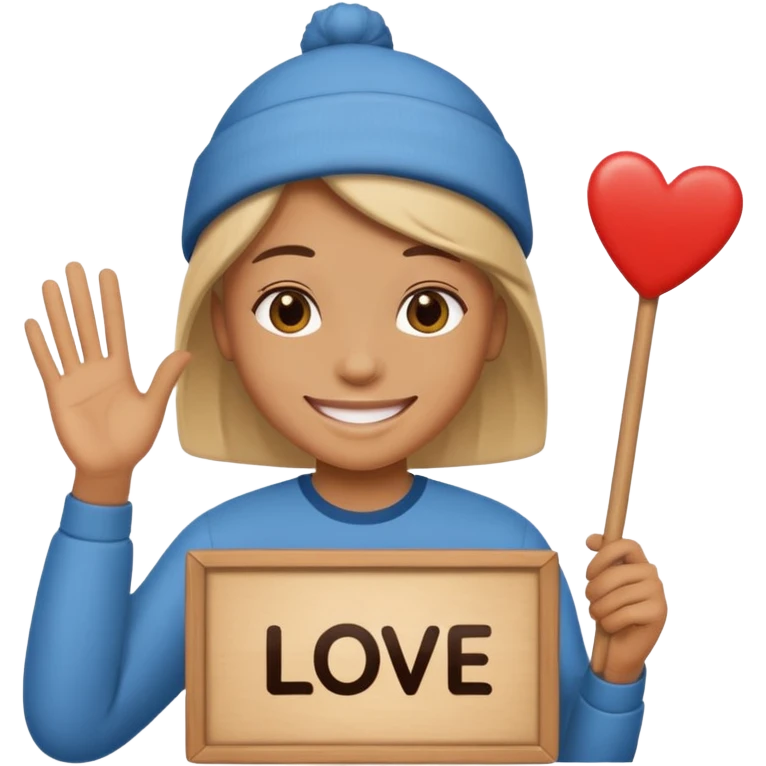 Tekst : “I love Sami” emoji