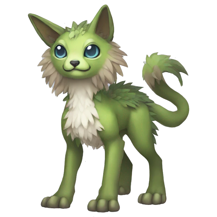 Cute cool fantasy animal hybrid Fakemon full body emoji