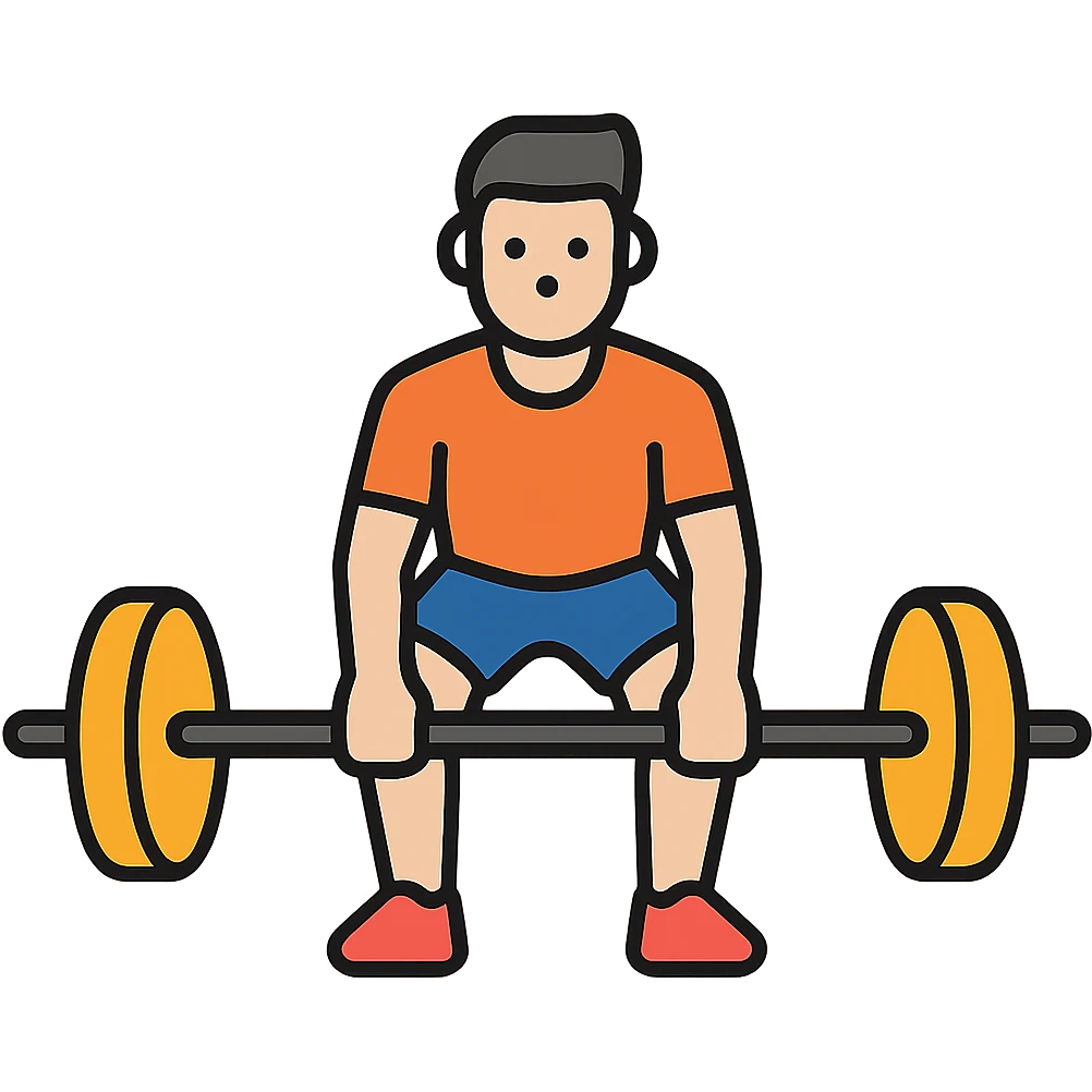 a sportman doing a deadlifts emoji