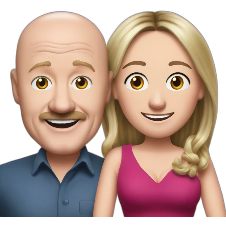 Victoria Coren-Mitchell and Phil Mitchell chuckle brothers emoji