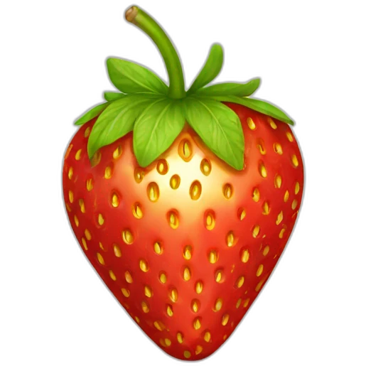 golden strawberry emoji