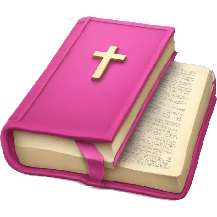 Pink bible emoji