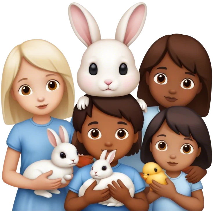 eight with rabbit emoji