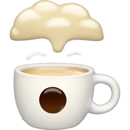 Coffee with wipp cream  emoji