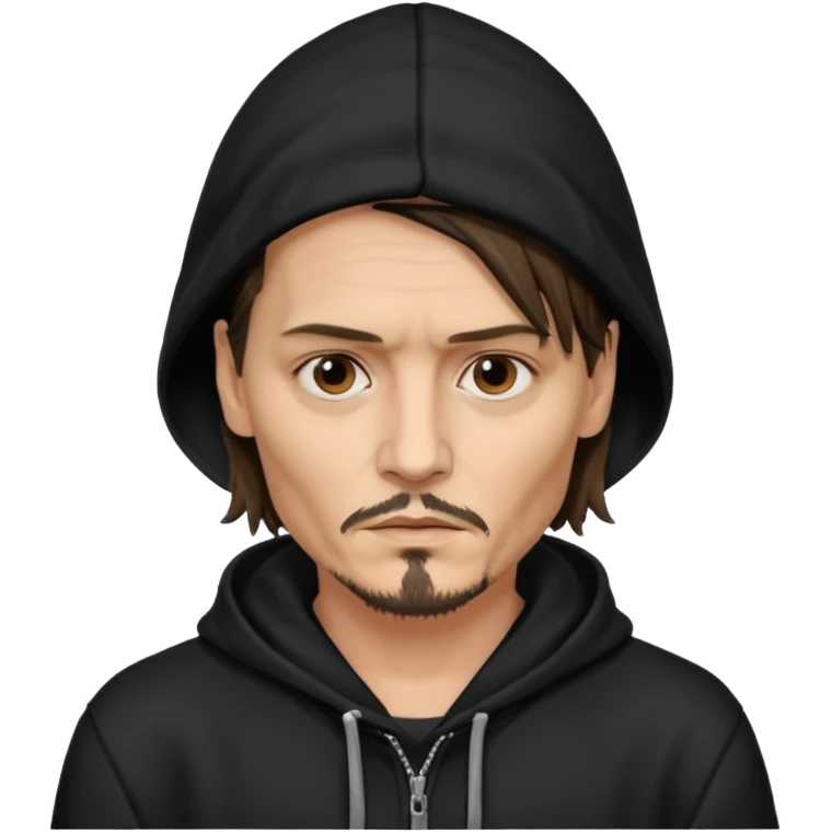 johnyy depp with black hoodie emoji