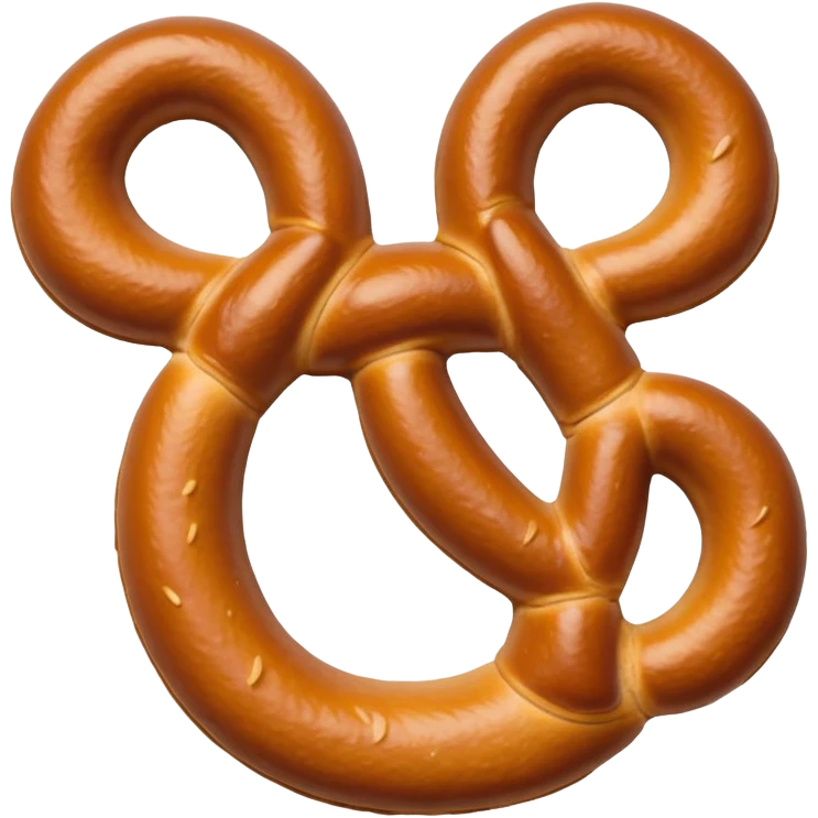 Pretzel shaped like a Mickey Mouse silhouette  emoji