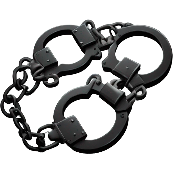 Black handcuffs  emoji