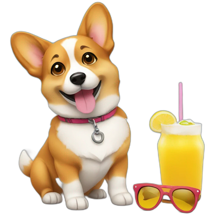 corgi on vacation emoji