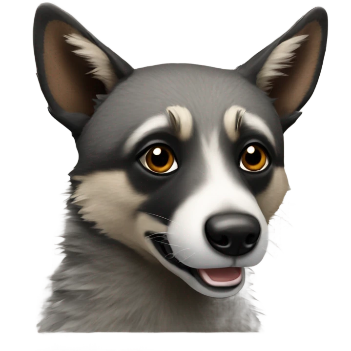 Raccoon and blue heeler emoji