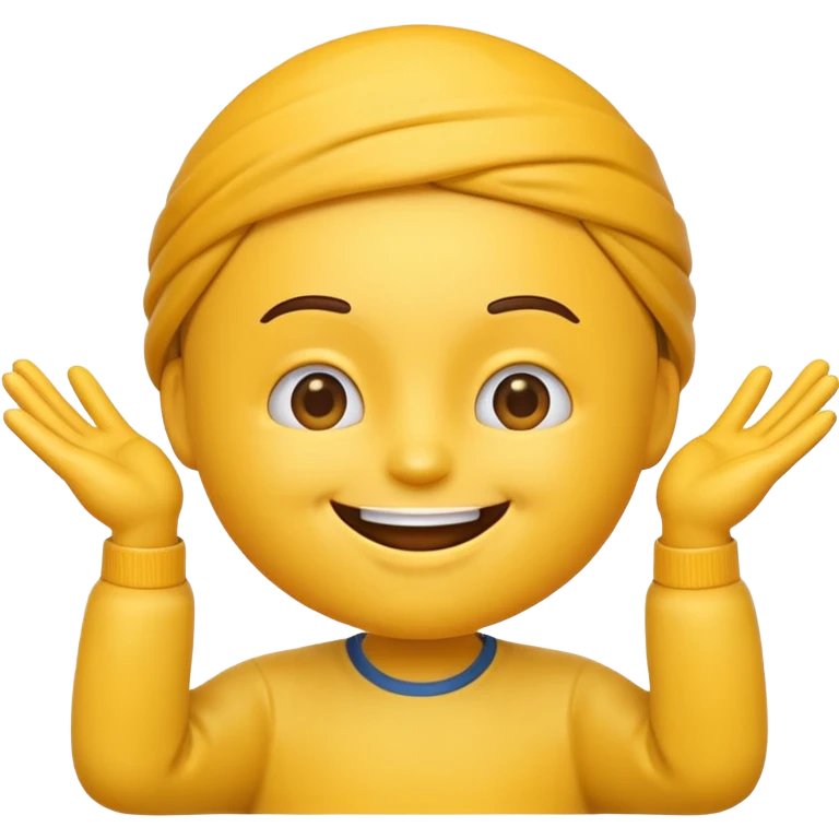 emoji with his hands spreading out and smiling  emoji