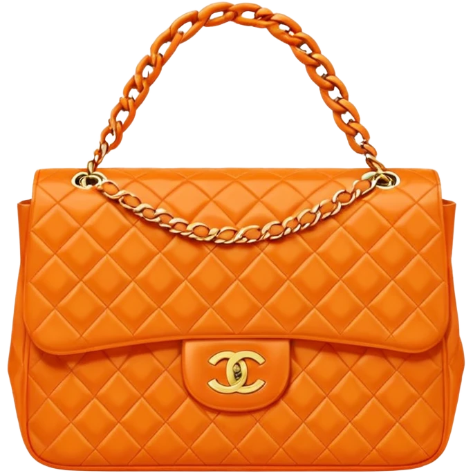 chanel bag orange color emoji