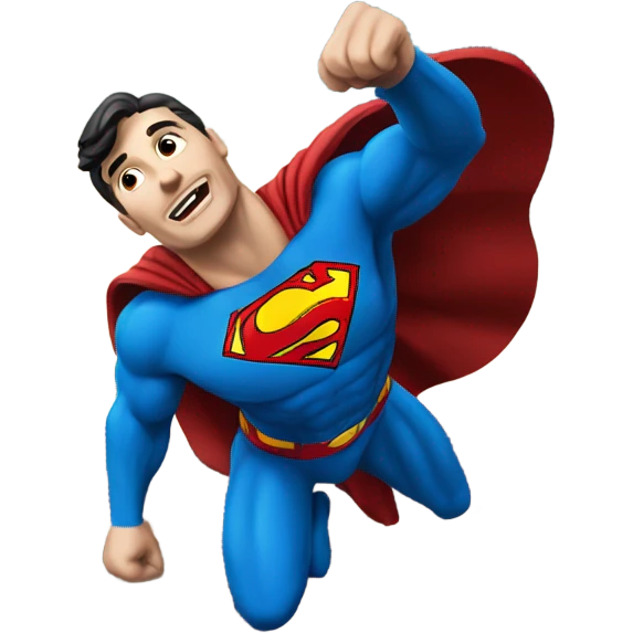 Superman flying in Las Vegas strip emoji