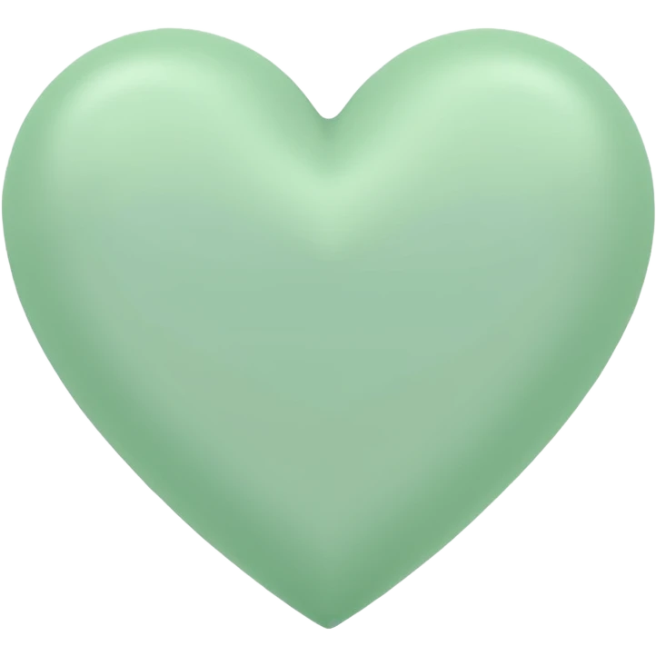 A pastel green heart emoji