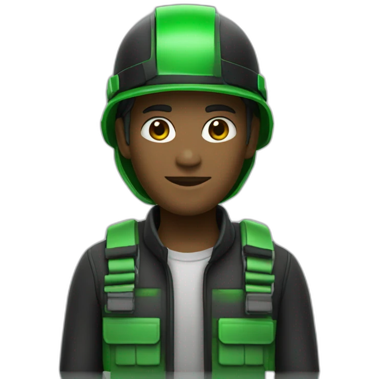 matrix engineer black and green colors emoji