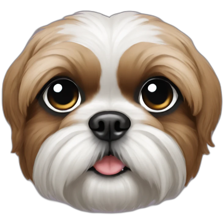 Cute Shihtzu face emoji