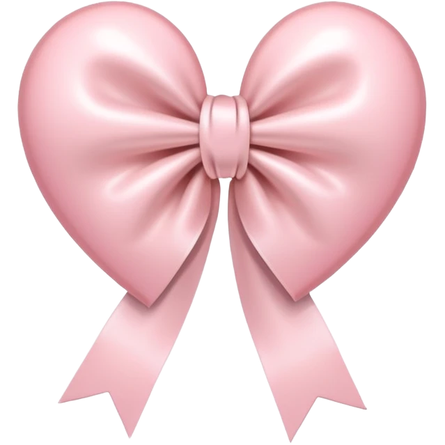 Light pink heart with a cream colour ribbon on it emoji