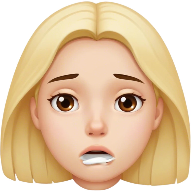 disappointed girl covering her mouth emoji
