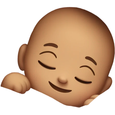 Cute baby cafe asleep emoji