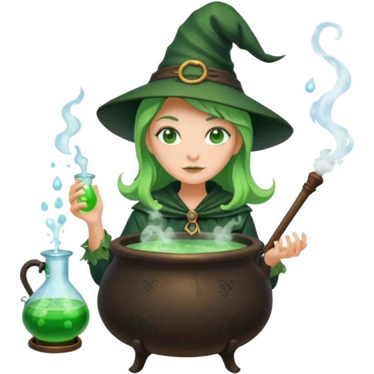 green witch cooking potion emoji