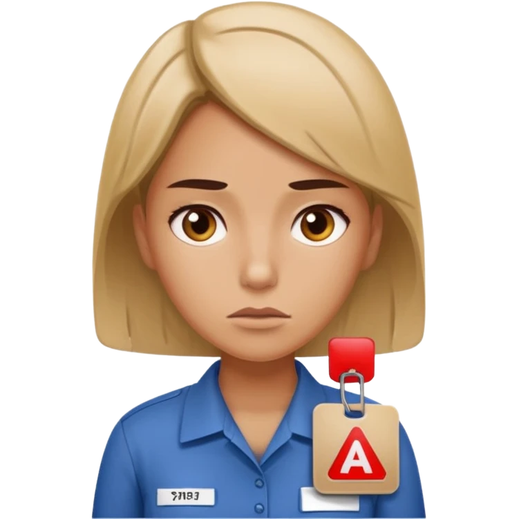 A female employee who has a minor injury that needs to report it. emoji
