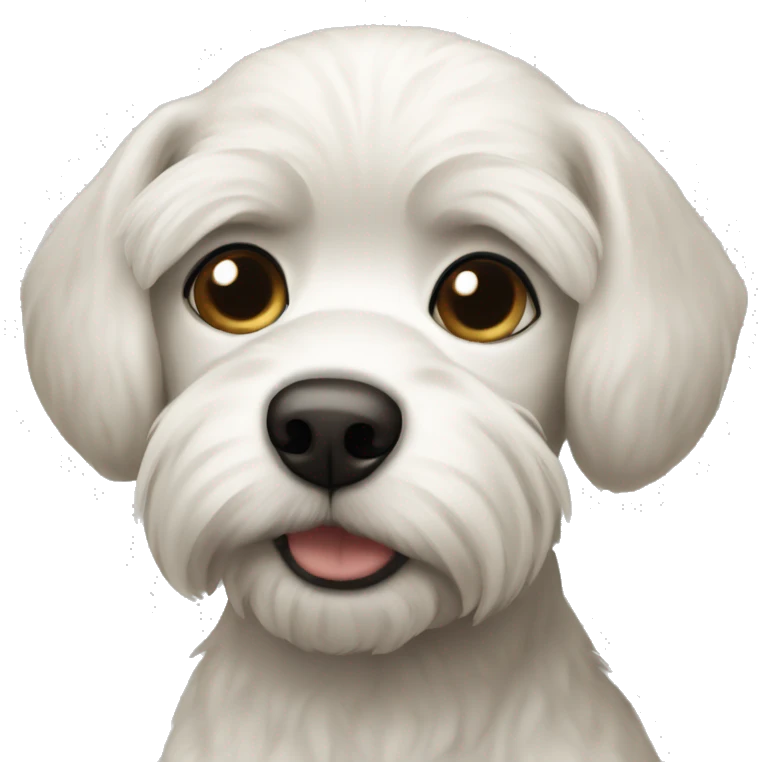 small white russian dog short hair emoji