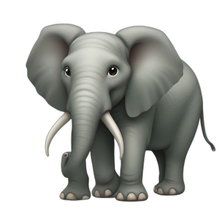 Éléphant sur une fourmi emoji