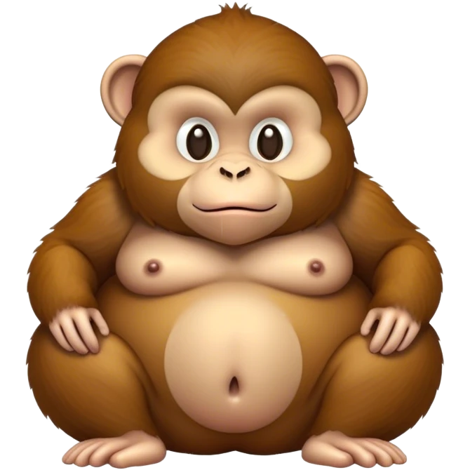 Fat monkey  emoji