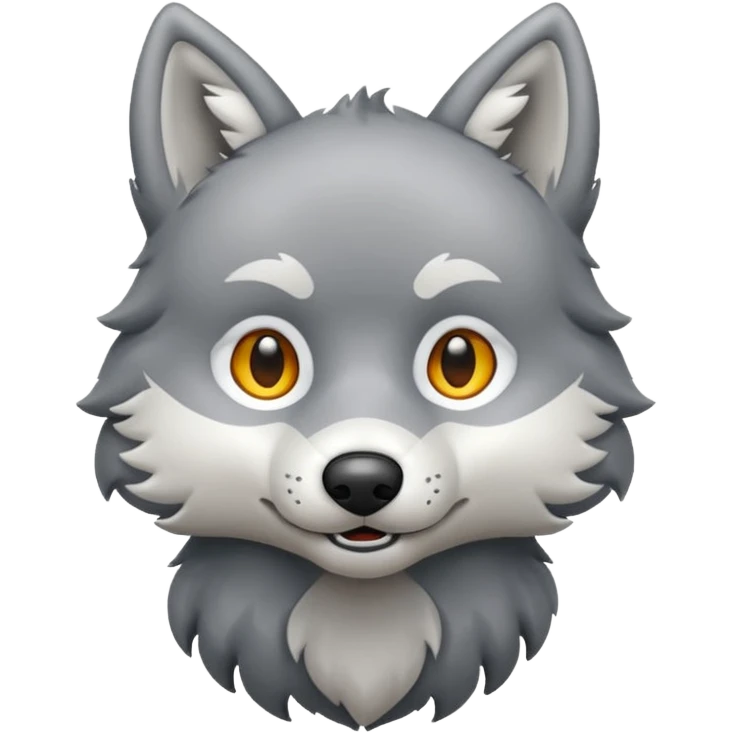 Plush wolf emoji