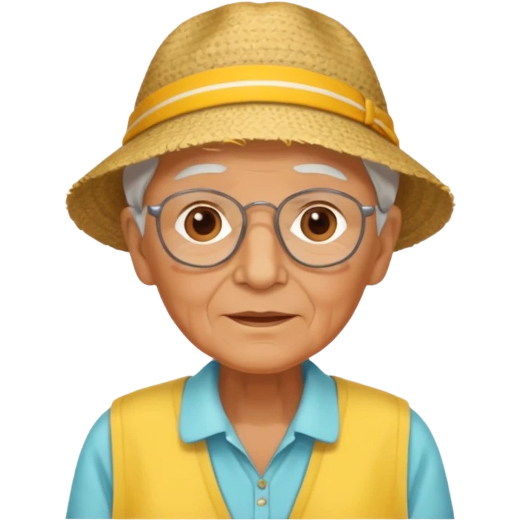 elderly summer emoji