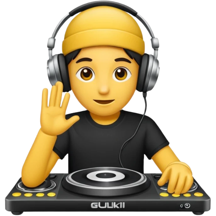 kulaklık takan bir dj emoji