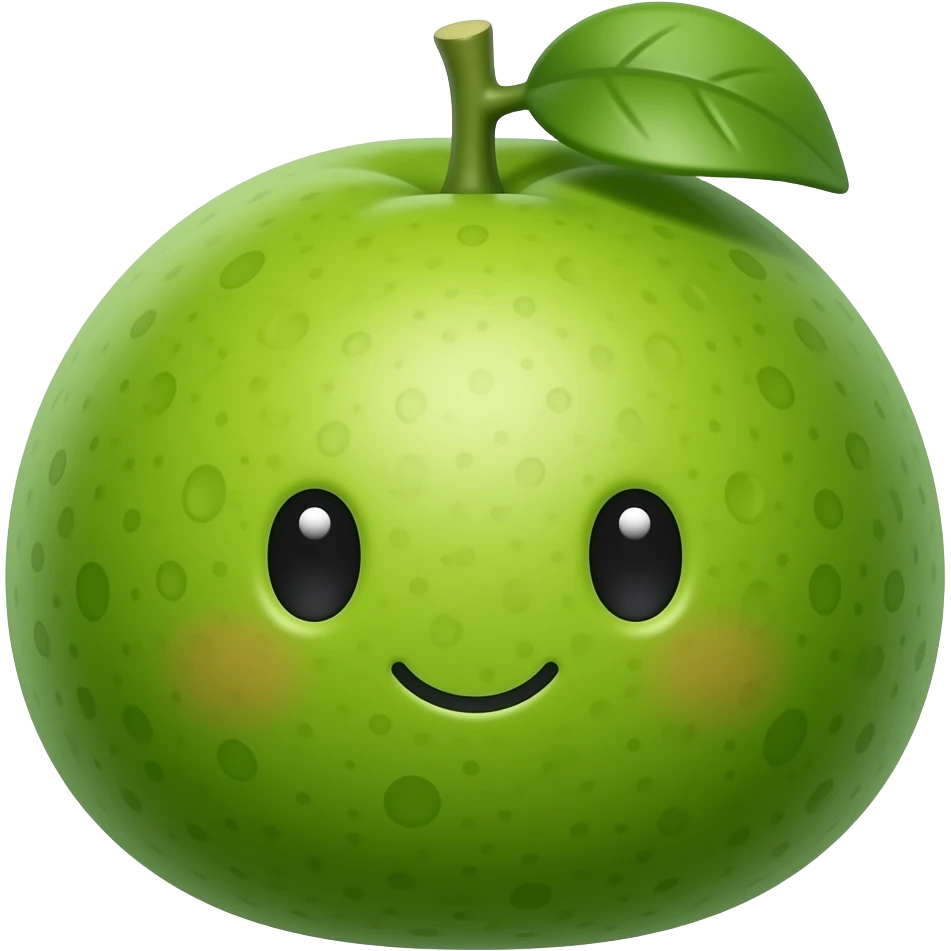 Kawaii pomelo verde emoji