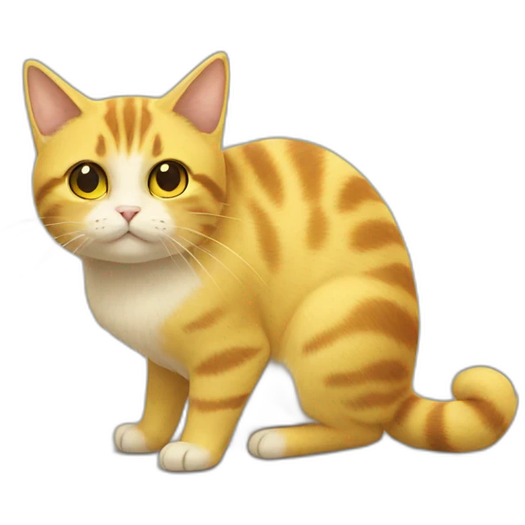 Cat on Pikachu emoji