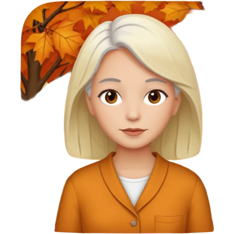 Falla adulta, no capelli bianchi e no vecchia con il pigiama emoji