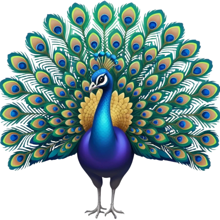 i want a peacock, multiple colors, relatively abstract, bright gradient emoji