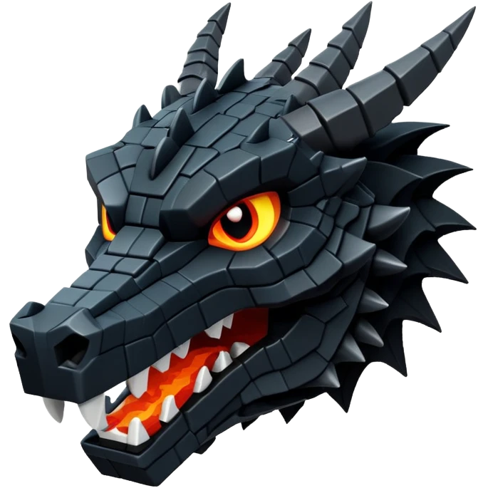 Minecraft black dragon head emoji