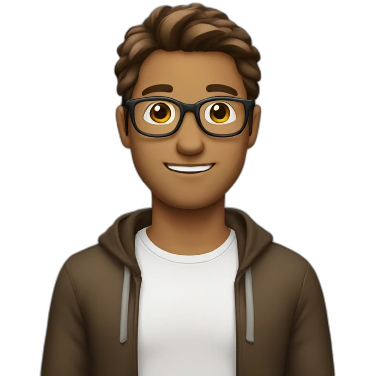A men wit glases and Brown hair emoji