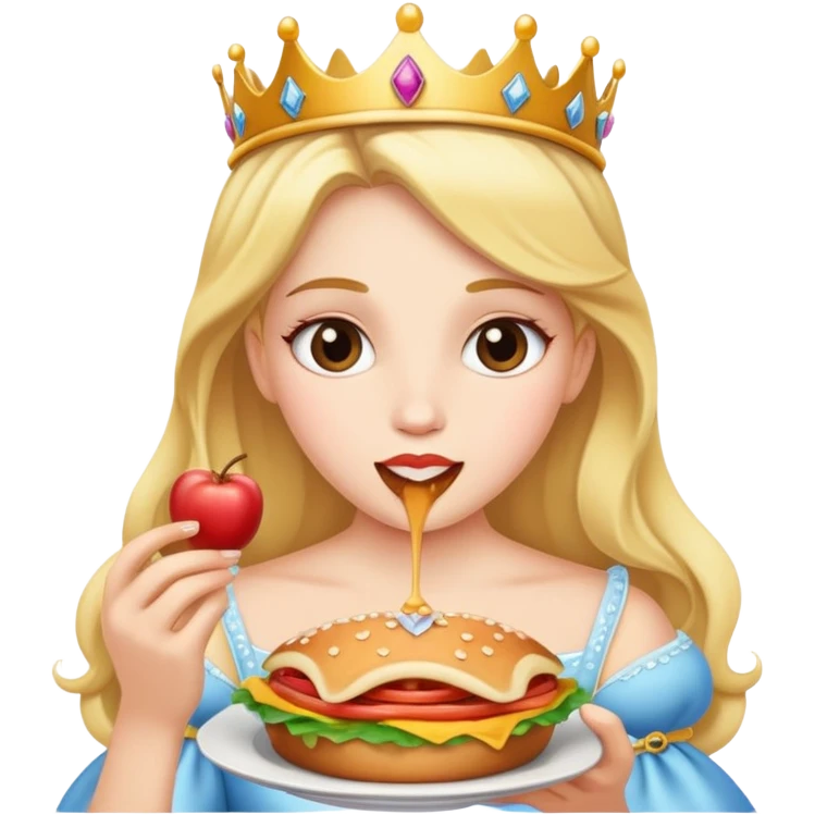 Princess eating  emoji