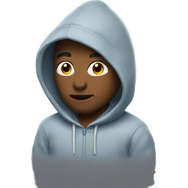 Gus wearing a hoodie emoji